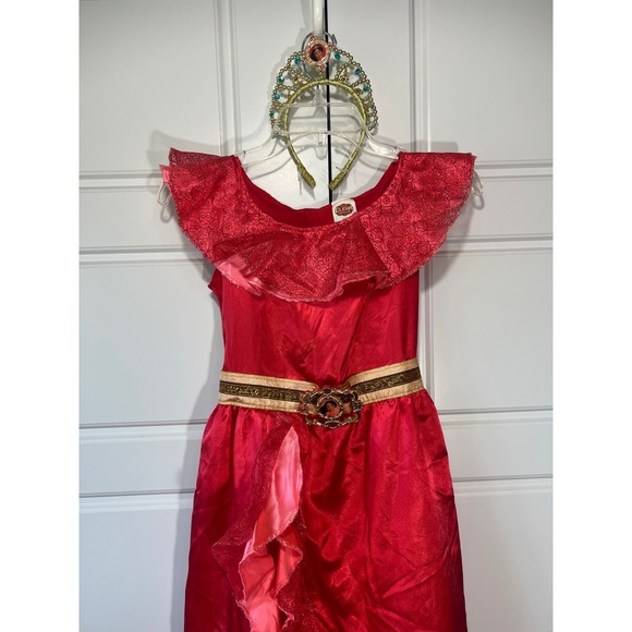 Disney Elena of Avalor Princess Dress Costume‎ with Tiara Girls Size M (7-8) - Picture 2 of 12